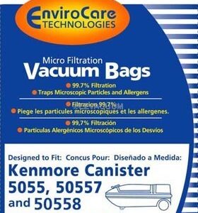 Kenmore | Envirocare 3 pk Filtration Vacuum Bags to fit  Canister Q. 5055, 50557 and 50558
